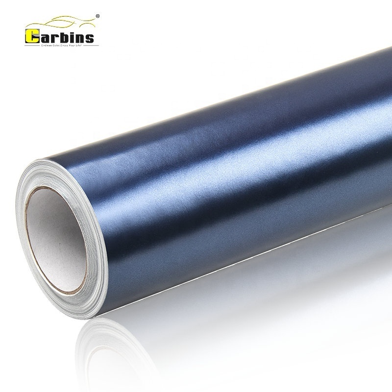 Carbins Automotive Film Vinyl Adhesive Sticker Metal Flash Midnight Blue Matte Satin Chrome Car Wrap