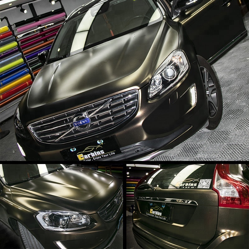 Carbins Metal Flash Lightning Vinyl Wrap Metal Bronze Color Change Film for Car Full Body Exterior Accessories Styling