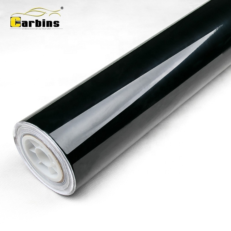 Carbins Factory Wholesale Self-adhesive High Glossy Candy Color Candy Black Car Film Vinyl Wrap Sticker