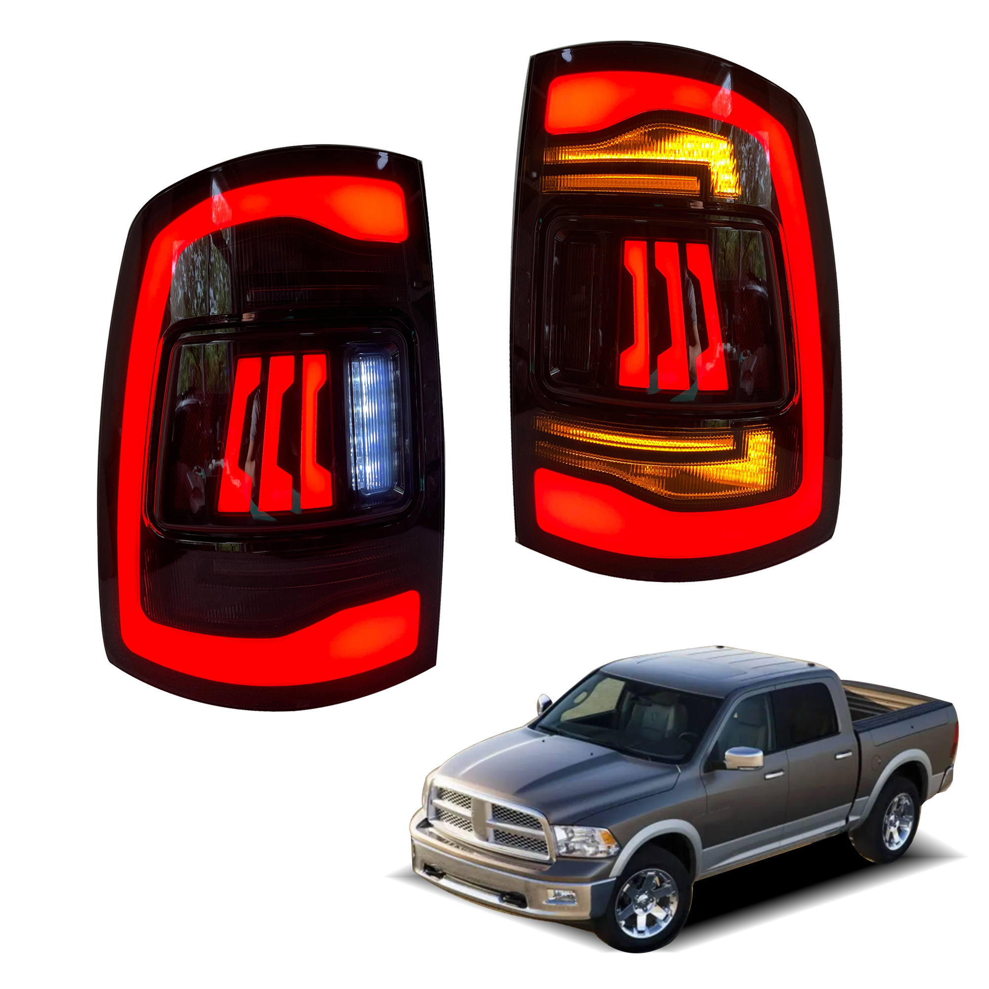 Pick-up Truck Lamp For Dodge Ram 1500 2500 3500 2009-2018 Car Led Tail Light Back Rear Lamp Auto Accessory