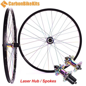 carbon MTB wheelset XC cross country wheel use laser spokes and laser hub QR and thru axle mountain bike wheels 26er 27.5er 29er