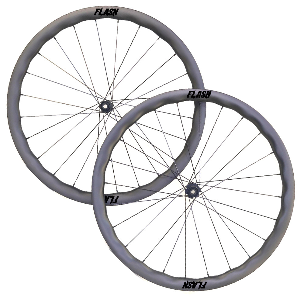 340G ULTRALIGHT WAVE SHAPE 700C 35X28MM CARBON TUBELESS HOOKED/HOOKLESS/TUBULAR ROAD BIKE RIM