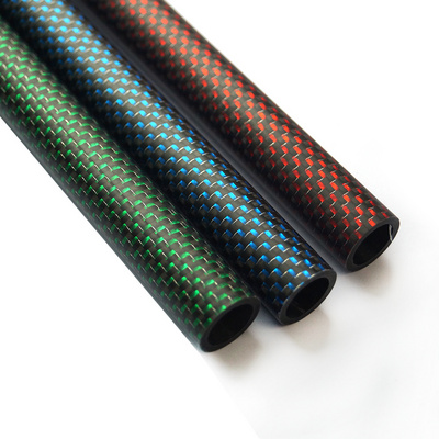 3k mat finish25mm,10mm, 16mm  carbon fiber tube with color