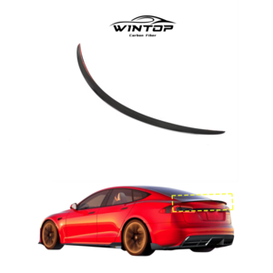 Wintop Dry Carbon Electric Car Model S Rear Spoiler for Tesla Model S Plaid 12-23