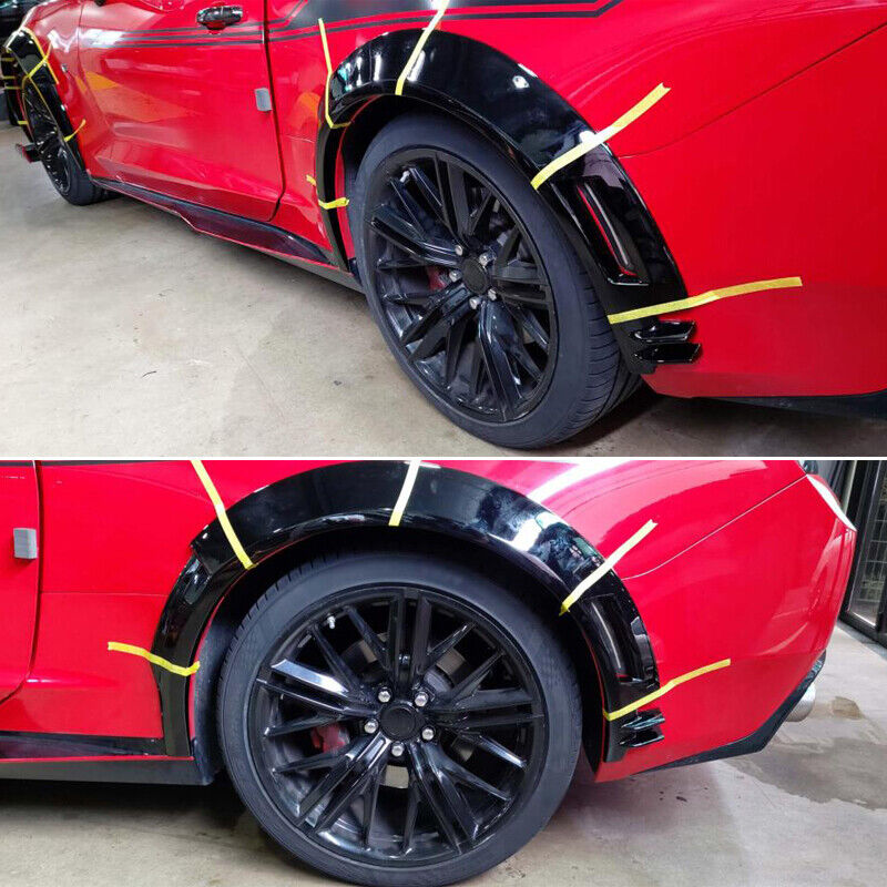 carbon fiber Front & Rear Wheel Arch Lip Fender Flares Molding Trim for Chevrolet Camaro  2016-2019