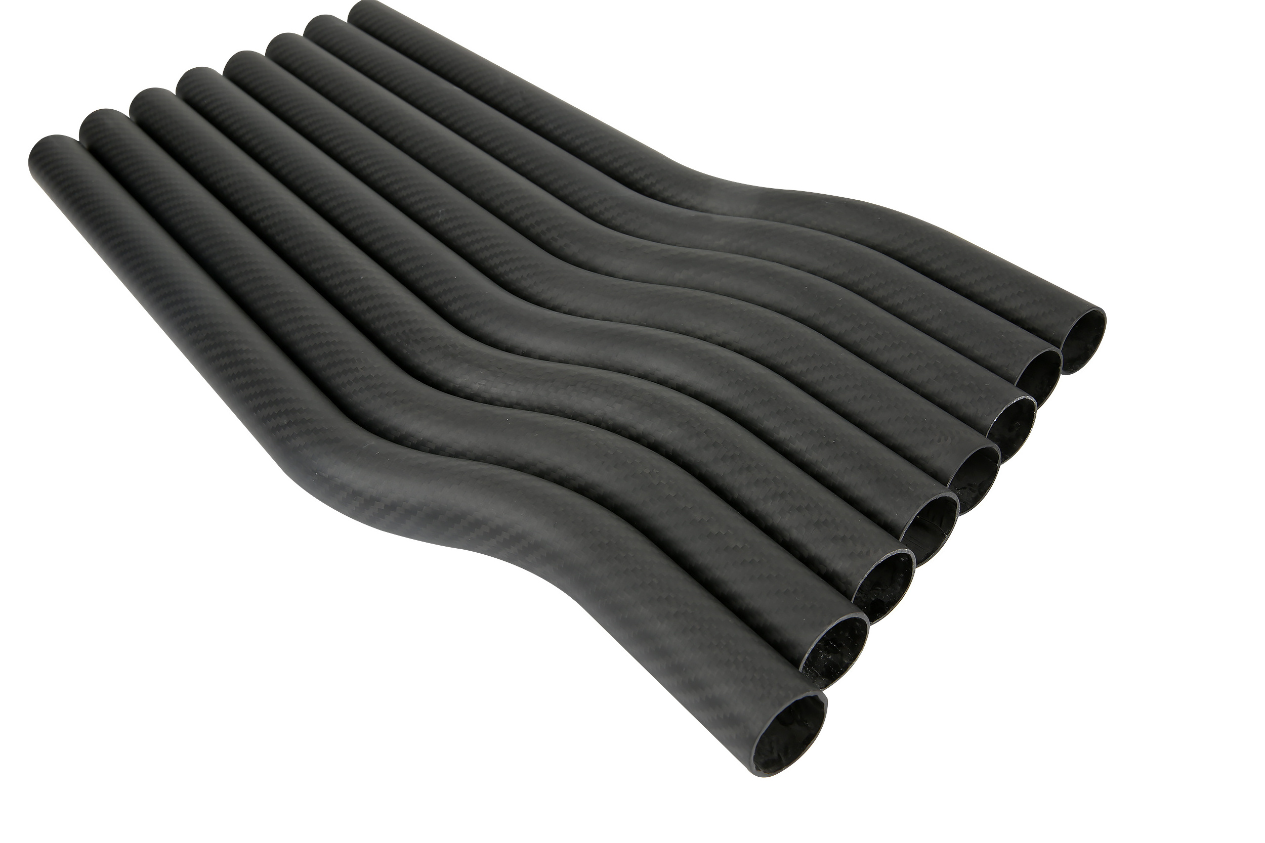 3K Glossy Matte Twill Plain  Customized  Direct  Curved Carbon Fiber Composite Tube Pipe Flexible Elbow bend