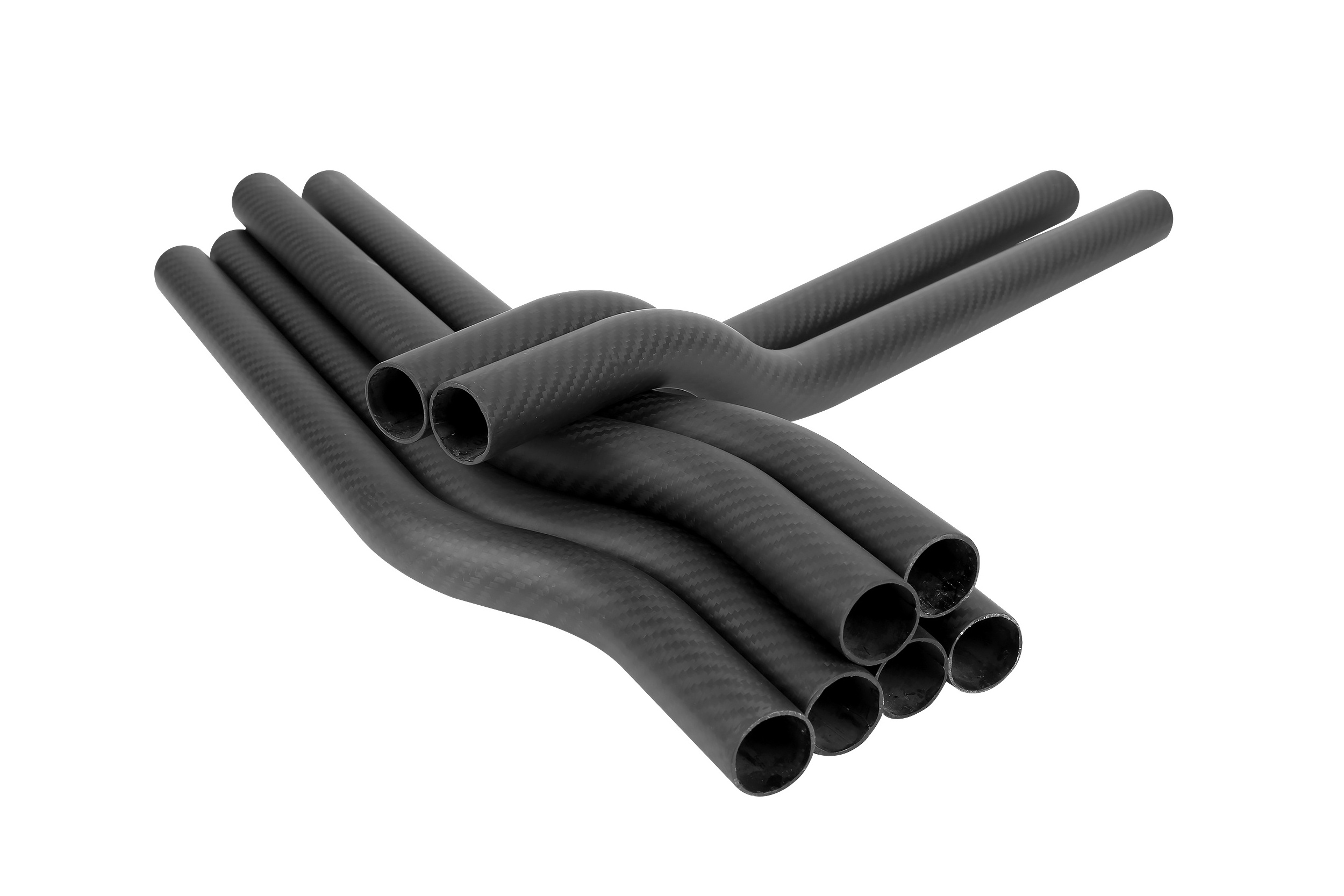 3K Glossy Matte Twill Plain  Customized  Direct  Curved Carbon Fiber Composite Tube Pipe Flexible Elbow bend