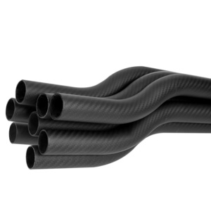 3K Glossy Matte Twill Plain  Customized  Direct  Curved Carbon Fiber Composite Tube Pipe Flexible Elbow bend