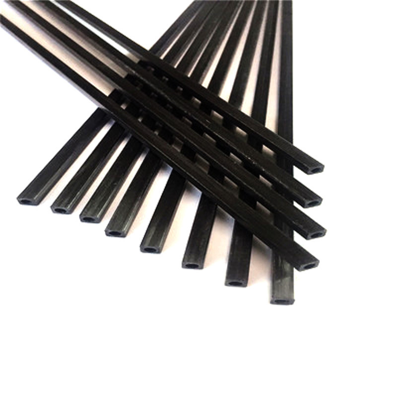 Customized High Strength Pultruded Solid Carbon Fiber Flat Or Square Bar Or Round Rod