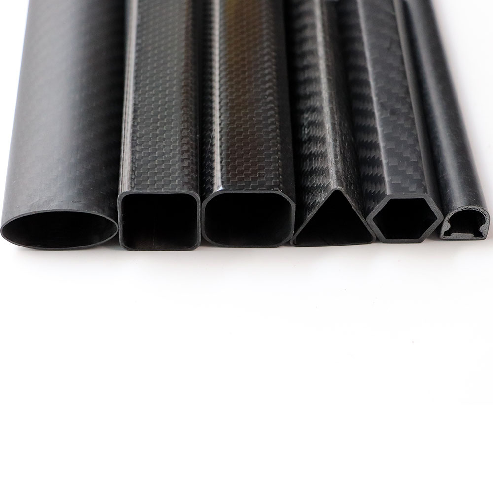 High quality 3k twill plain weave square hexagonal octagonal oval round carbon fiber tubes for sale