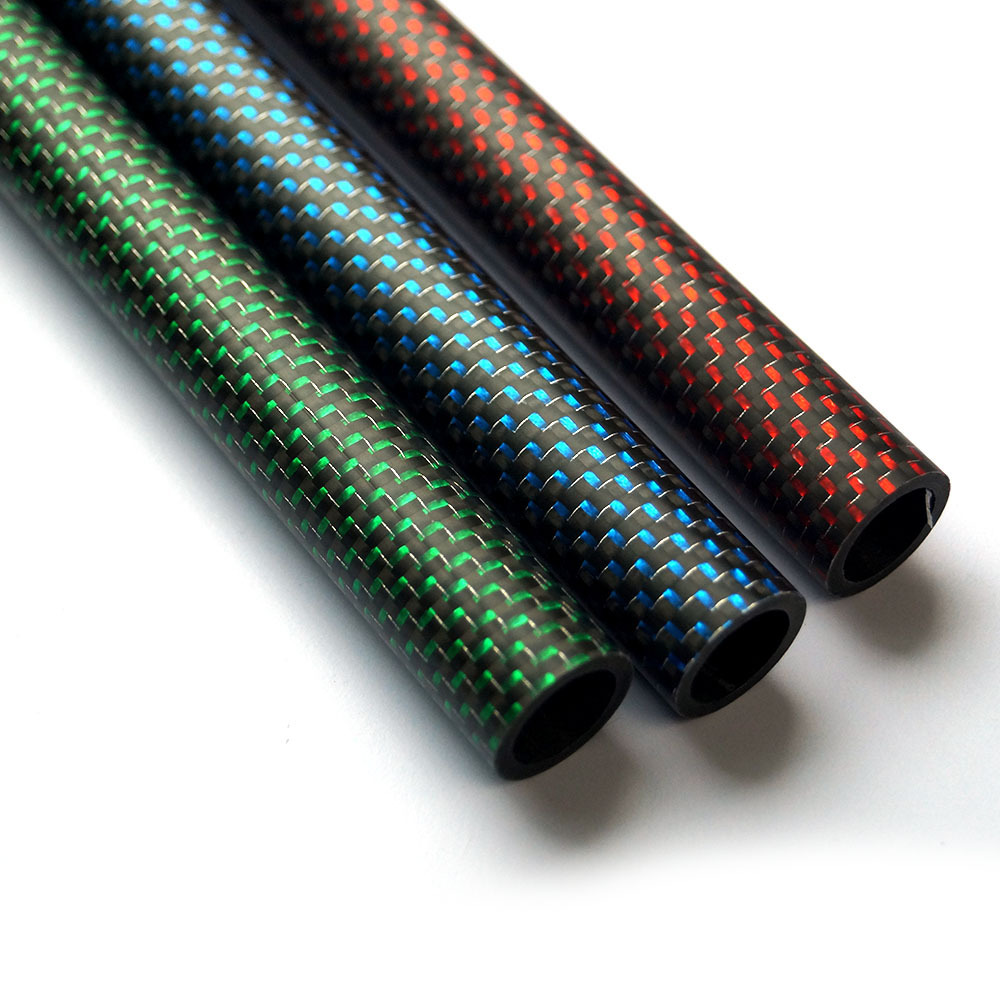 3K colorful carbon fiber tube, carbon fiber color tube, carbon fiber tube with color