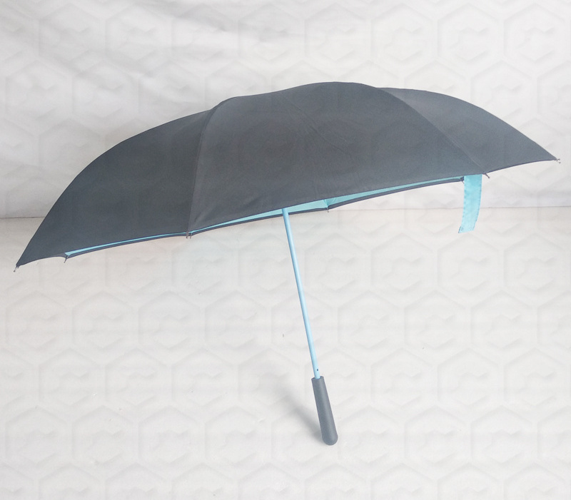 Customized frame and button light blue reverse umbrella for Italy