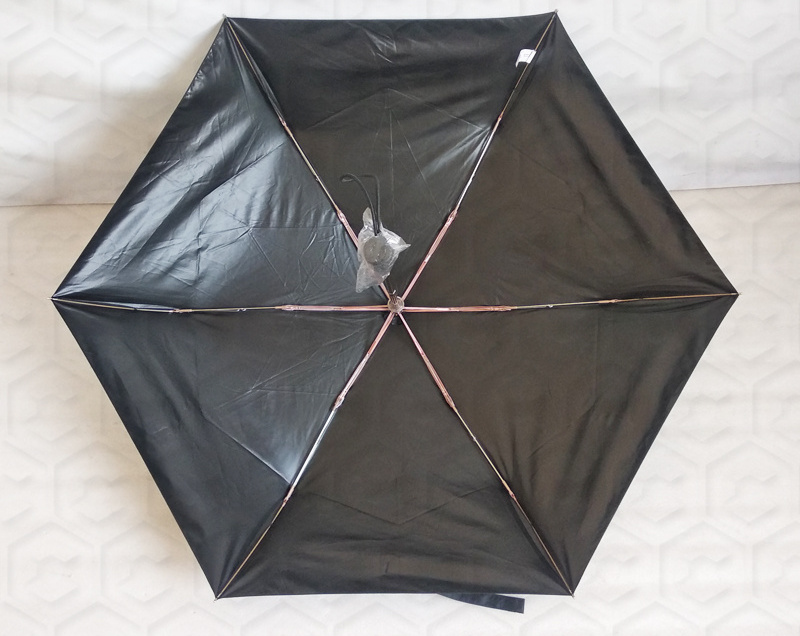 High quality black coated fabric auto open and close 20inch 6k 3 folding mini umbrella