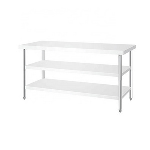 Factory Price Food Grade 304 Custom Size Assembly Commercial Stainless Steel Work Table With Wheels & Drawers Wholesale