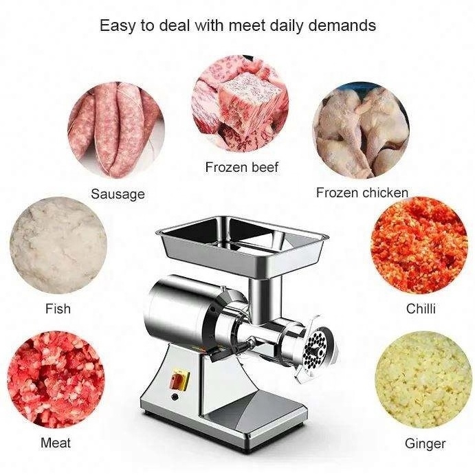 735W22# Stainless Steel Industrial Commercial Electric Sausage Meat Grinder powerful Slicers Machine Meat Grinders