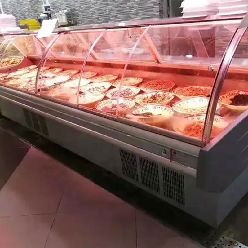 New Style supermarket commercial showcase fish deli meat display refrigerator