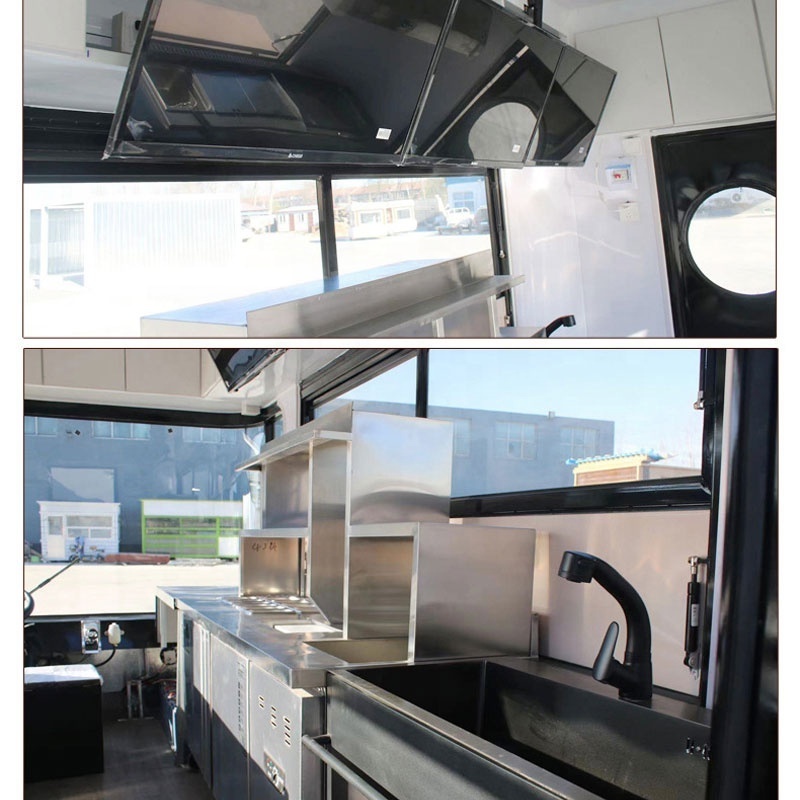 With kitchen equipment Street Fast Food Trucks Mobile Food car for Sale Breakfast/Snack/Ice Cream Shop