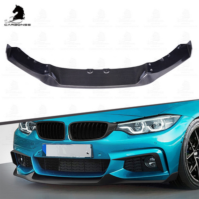 MAD Type M Sport Bumper front lip spoiler Carbon Fiber Racing Front Lip Splitter For Bmw 4 Series F32 F33 F36 2014+