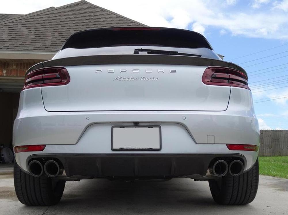 2014+ auto rear body kit diffuser carbon fiber for porsche macan