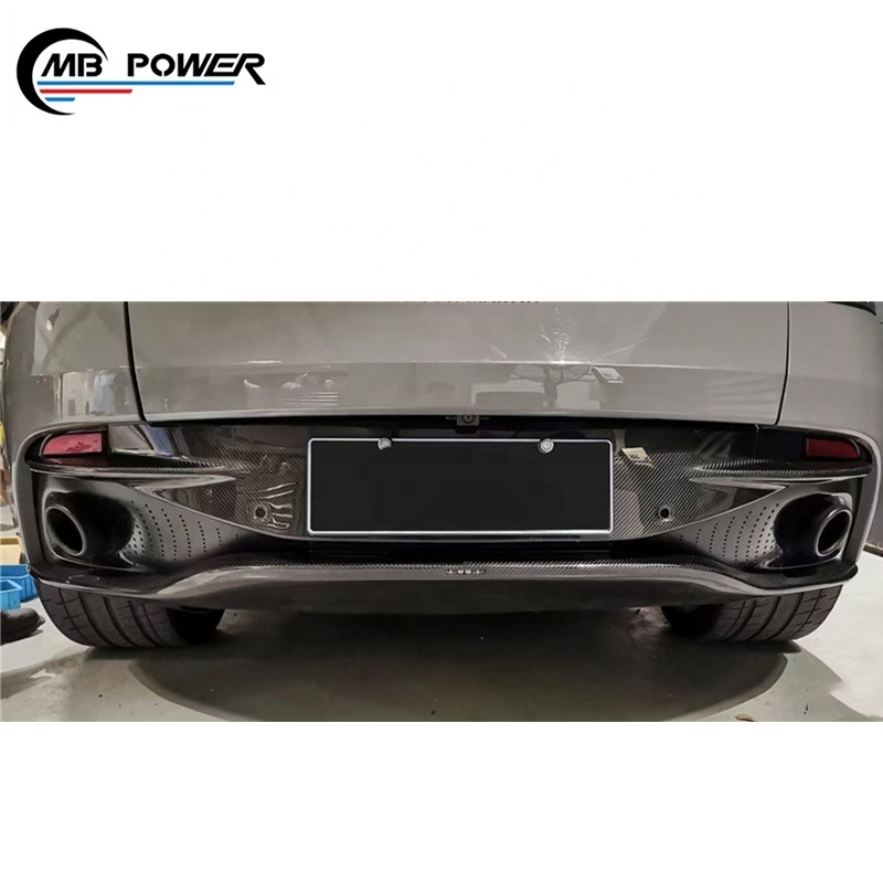 Carbon fiber DB11 vanage 2019 style front lip side skirt rear diffuser with middle plate body kits For Aston Martin auto parts