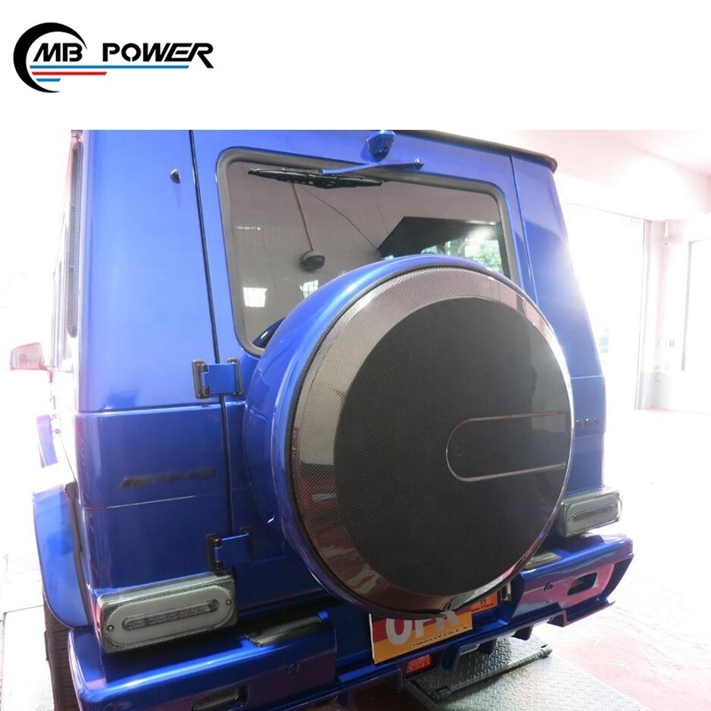 Dry Carbon G-class W464 W463A spare tyre cover for 2019~2023y G63 G65 G500 G550 G350 spare wheel cover body kits auto parts