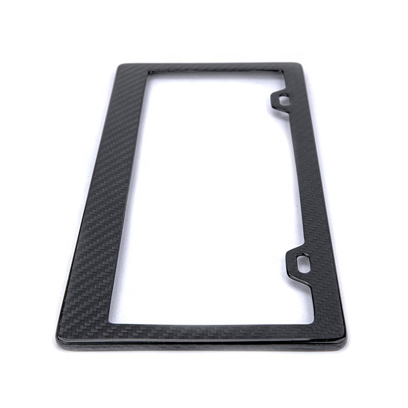 US Standard Universal Black Carbon Fibre Car License Plate Frame Real Dry Carbon Fiber License Plate Frame Cover For Hot Sale