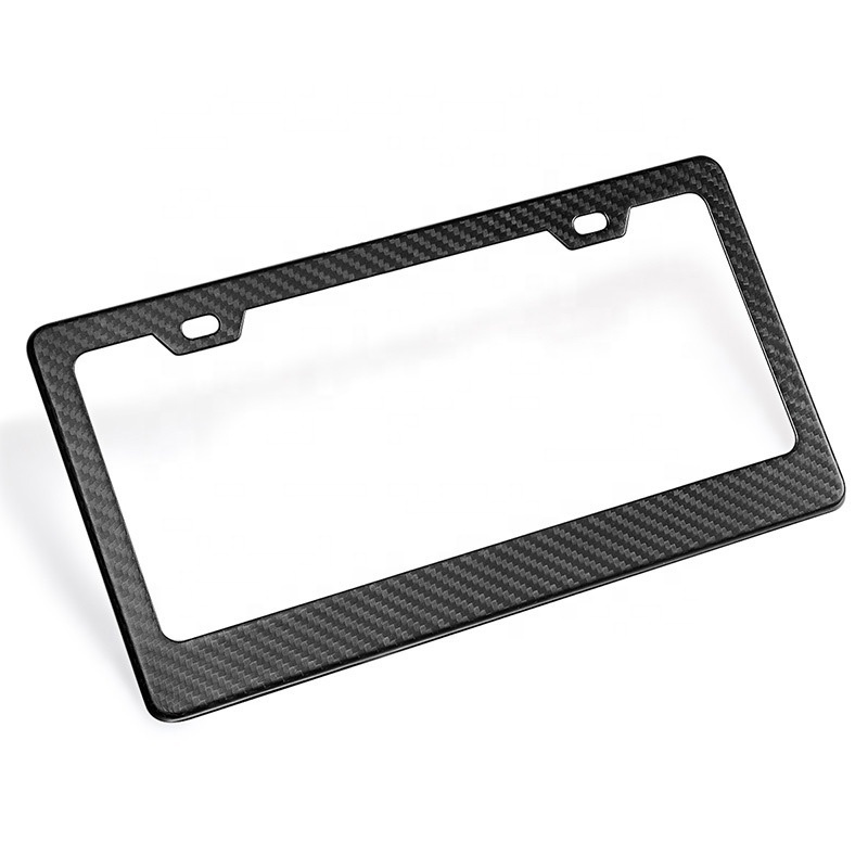 US Standard Universal Black Carbon Fibre Car License Plate Frame Real Dry Carbon Fiber License Plate Frame Cover For Hot Sale