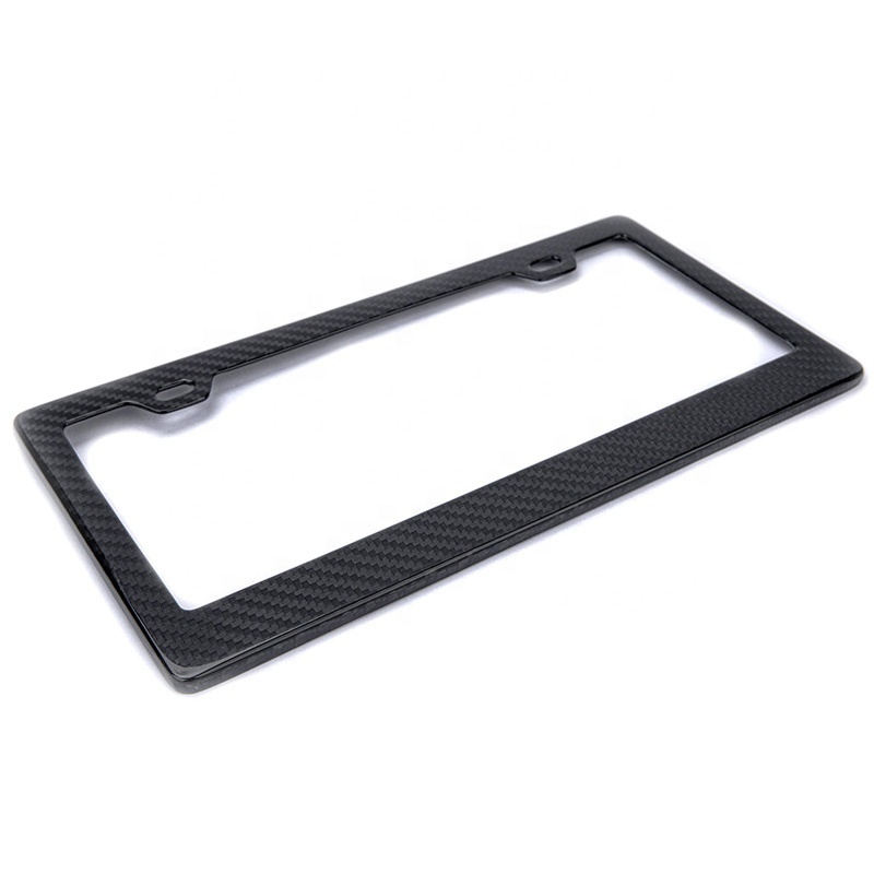 US Standard Universal Black Carbon Fibre Car License Plate Frame Real Dry Carbon Fiber License Plate Frame Cover For Hot Sale