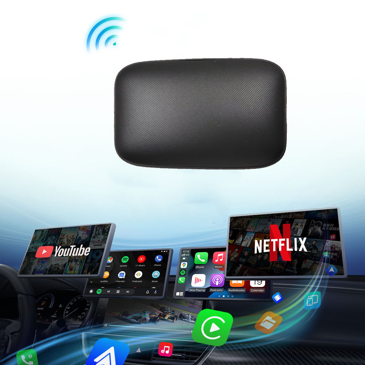 CarPlay Ai Box Android13 8G+128G Wireless CarPlay Android Auto Youtube Netflix APP player Magic Car Box