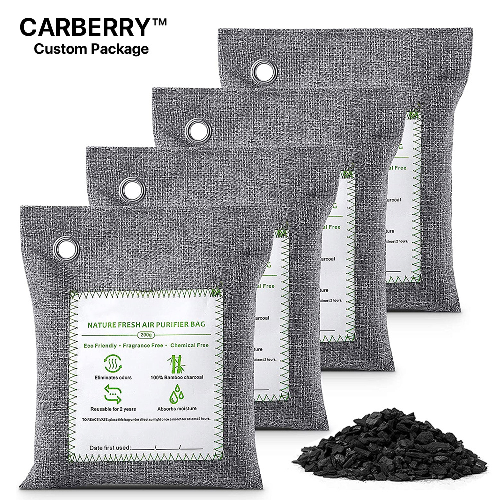 CARBERRY Bamboo Charcoal Air Purifying Bags Activated Charcoal Bags Odor Eliminator Deodorizer Natural Fresh Air Purifier