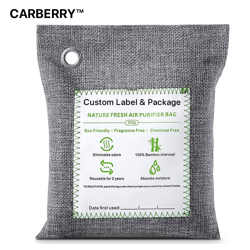 CARBERRY Bamboo Charcoal Air Purifying Bags Activated Charcoal Bags Odor Eliminator Deodorizer Natural Fresh Air Purifier