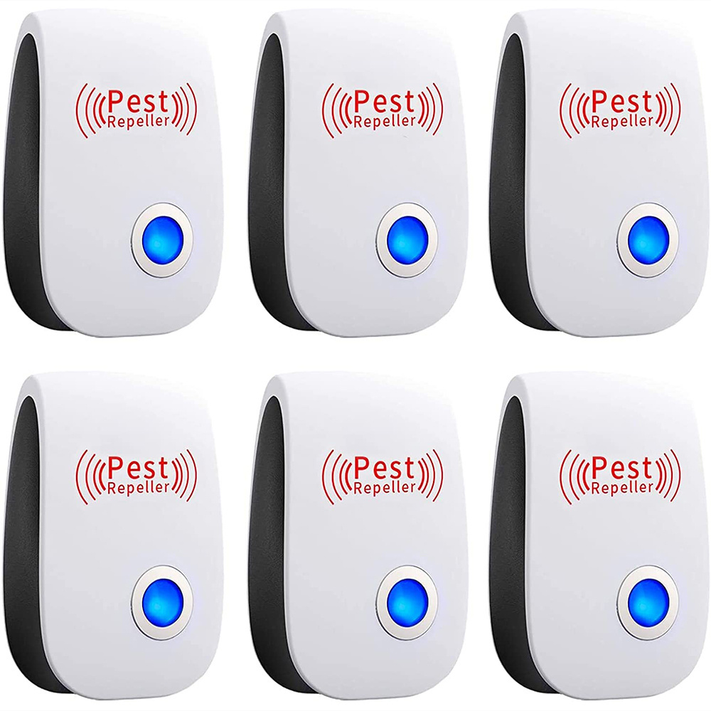 Ultrasonic Pest Mosquito Repeller 1/2/4/6 Packs Ultrasound Pest Control Electronic Plug in Insect Mouse Repellent