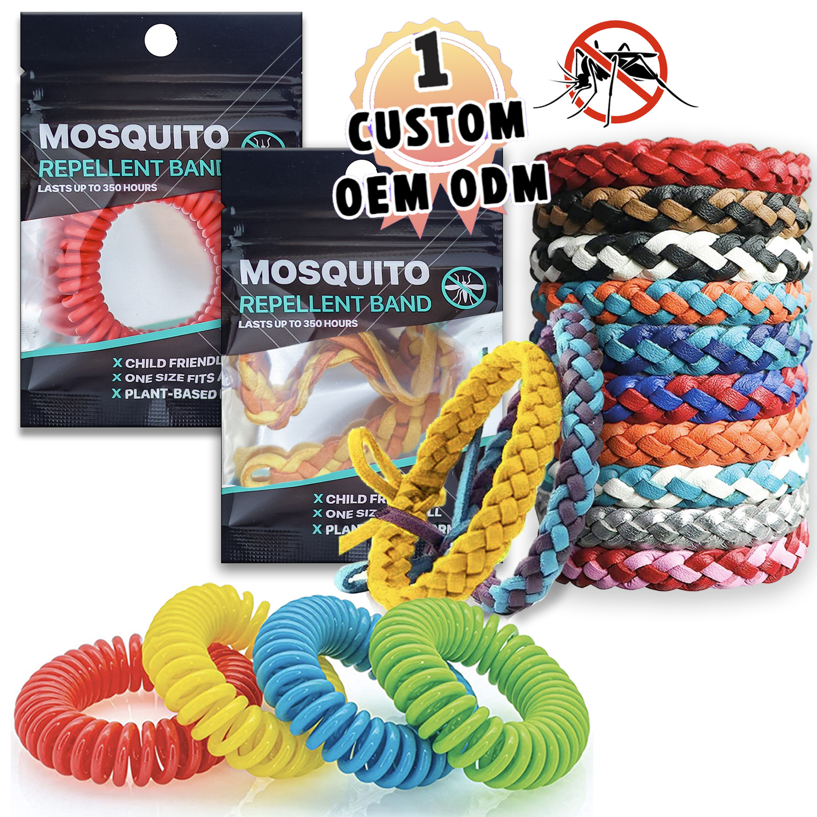 100% Organic Natural Pest Anti Mosquito Repellent Bracelet leather / silicone wristband for Kids Baby Watch Band Outdoor Camping