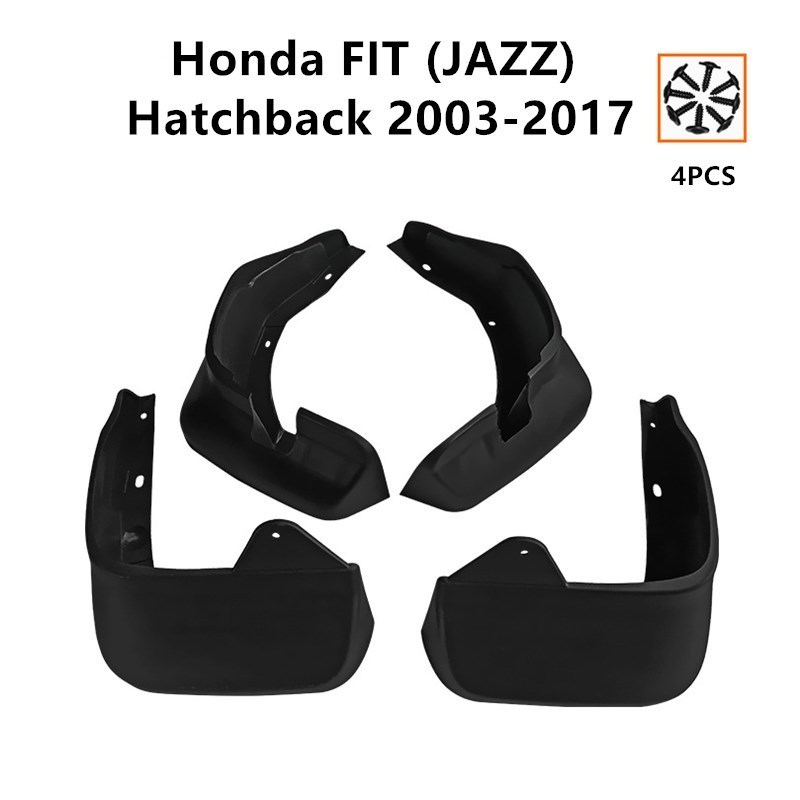 High Quality PP Material Accessories Car Fenders Mudguard For Honda Fit Jazz Hatchback 2003-2007 Mud Flaps Splash Guards