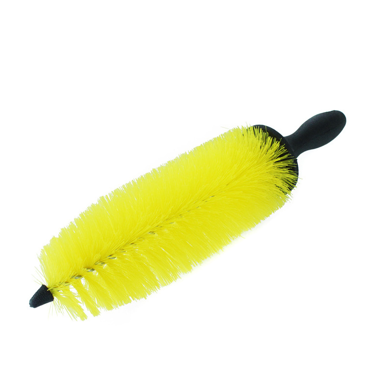 Wholesale Car Tire Cleaning Wash Brush Rubber Handle Car Wheel Brush Round Wash Brush for Car Hubs Tire