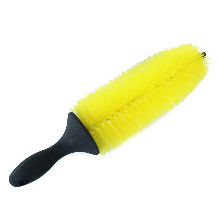 Wholesale Car Tire Cleaning Wash Brush Rubber Handle Car Wheel Brush Round Wash Brush for Car Hubs Tire