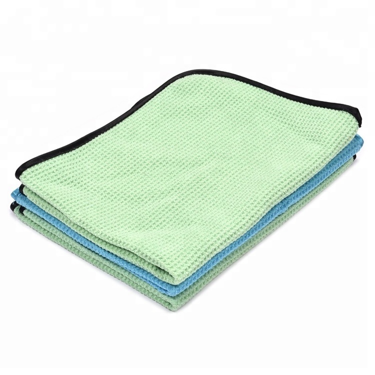 Wholesale cheap waffle weave car wash cleaning dry cloth towel microfiber auto drying towels for car cleaning