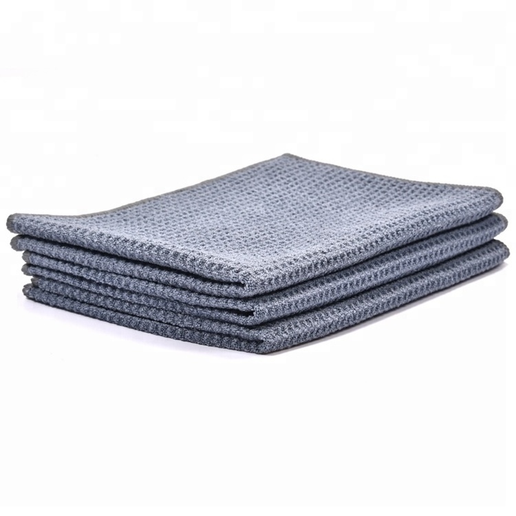 Wholesale cheap waffle weave car wash cleaning dry cloth towel microfiber auto drying towels for car cleaning