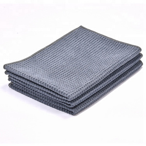 Wholesale cheap waffle weave car wash cleaning dry cloth towel microfiber auto drying towels for car cleaning