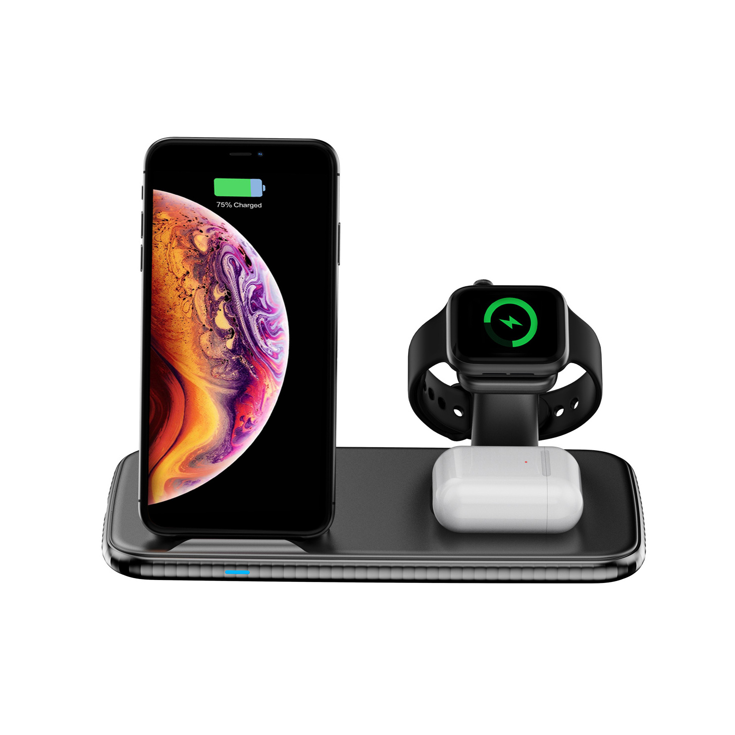 Qi 4 In 1 Charger Stand Smart Watch Multi Phone Fast Charging Station Wireless Phone Charger