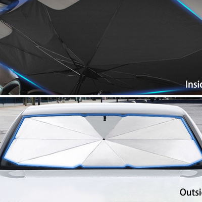 Custom Car Sunshades Foldable UV Blocking 190t Car Umbrella Car Front Windshield Protector For Kids For Trucks Pe Bag Geometric