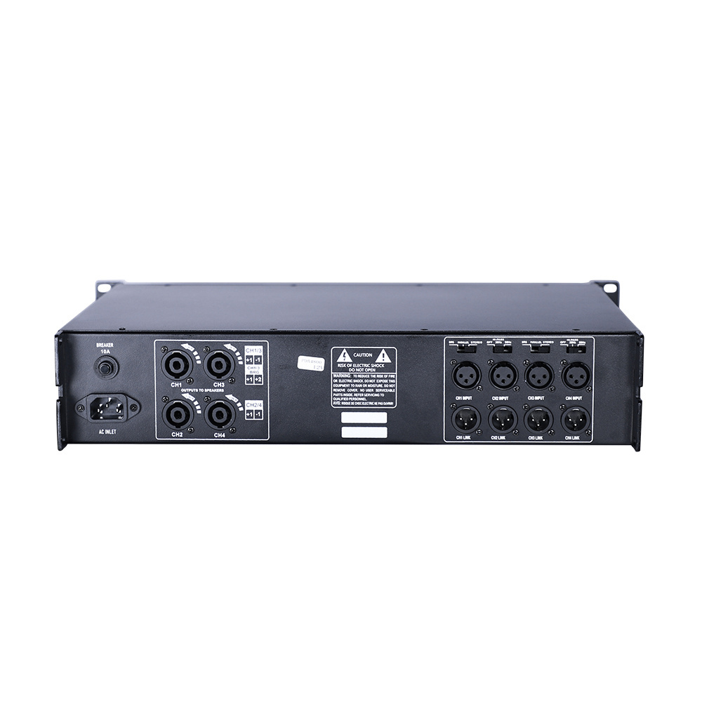 Professional outdoor performance class d amplifier circuit protection live sound reinforcement 800w * 4 channel power amplifier