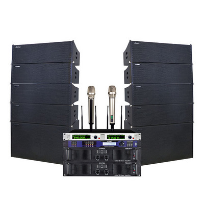 Outdoor Concert Stage DJ Speakers Audio Sound Equipment Dual 10 inch Full Range PA Professional Line Array System Speaker