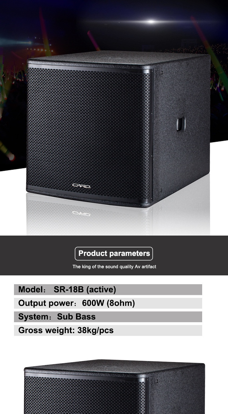 18-Inch Professional Audio Church Line Array Speaker Professional Sound Reinforcement System 600w Active Outdoor Speaker