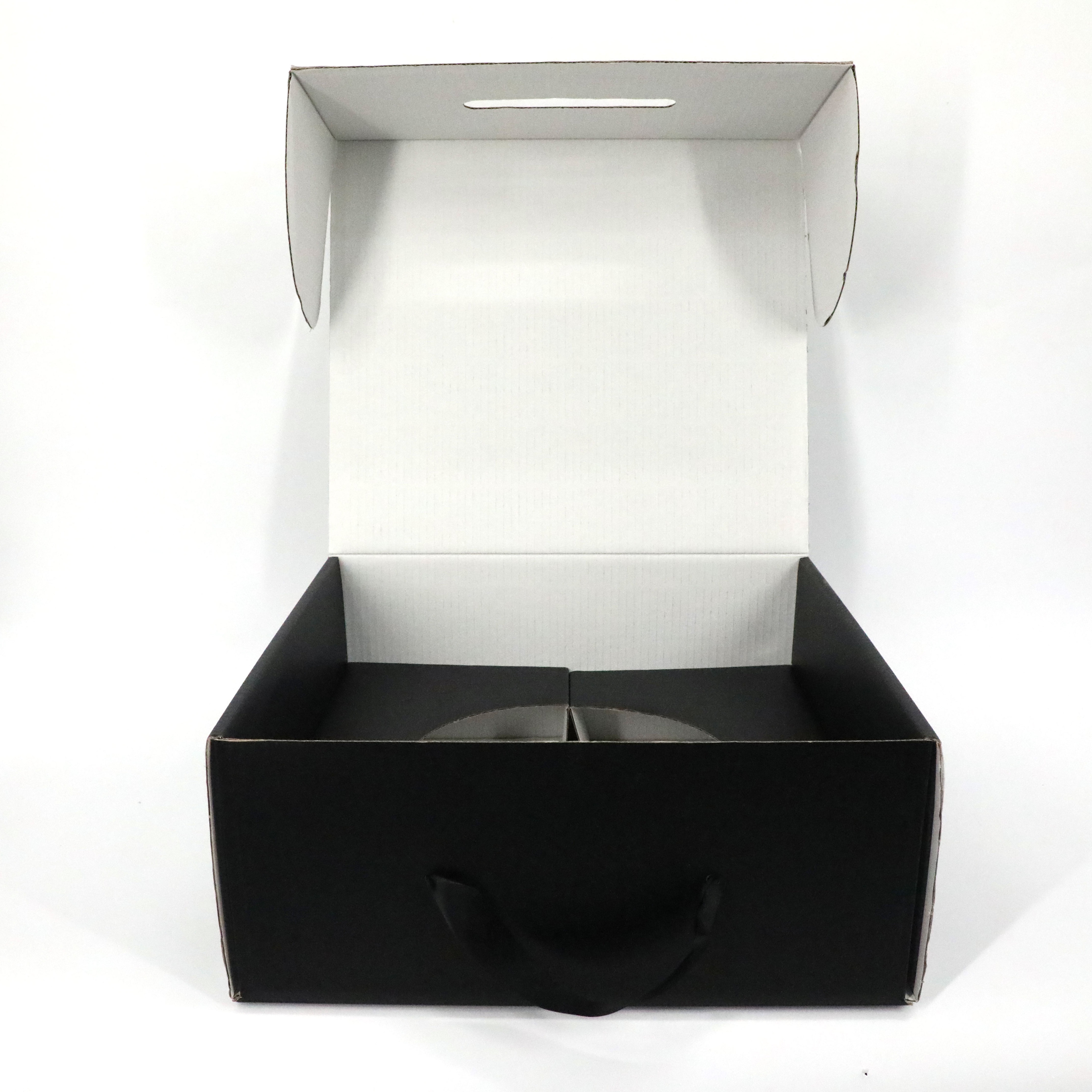 Luxury custom fedora hat large shipping mailer boxes gift box with rope handle