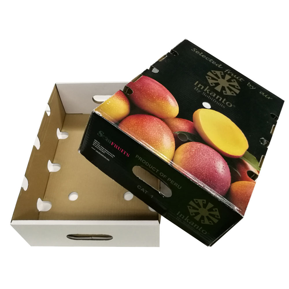 2023 Wholesale Custom vegetable fruit mango banana packing corrugated carton box