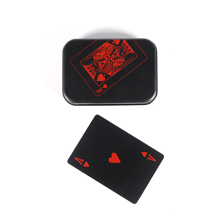 Waterproof Black Playing Cards Plastic Cards Collection Black Diamond Poker Cards