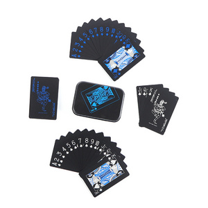 Waterproof Black Playing Cards Plastic Cards Collection Black Diamond Poker Cards