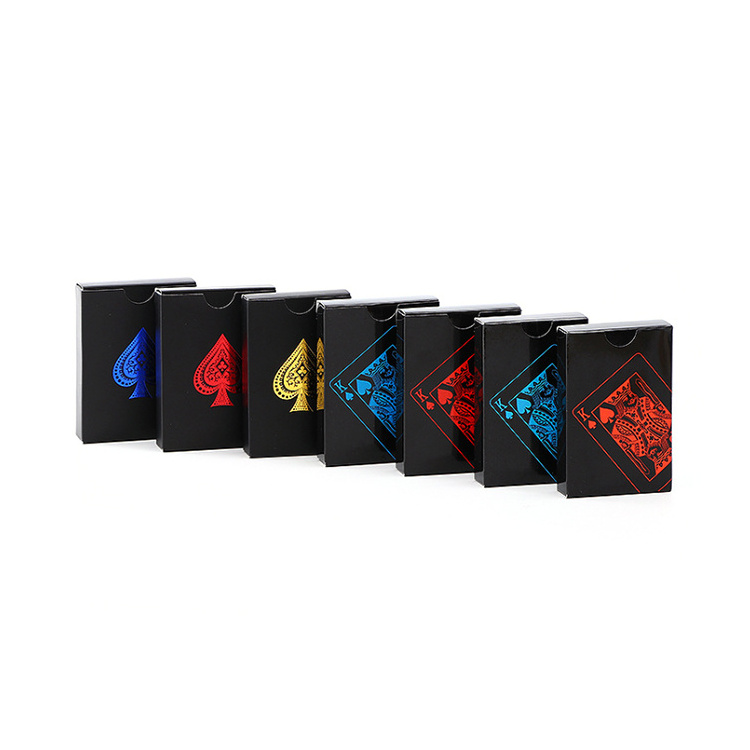 Waterproof Black Playing Cards Plastic Cards Collection Black Diamond Poker Cards