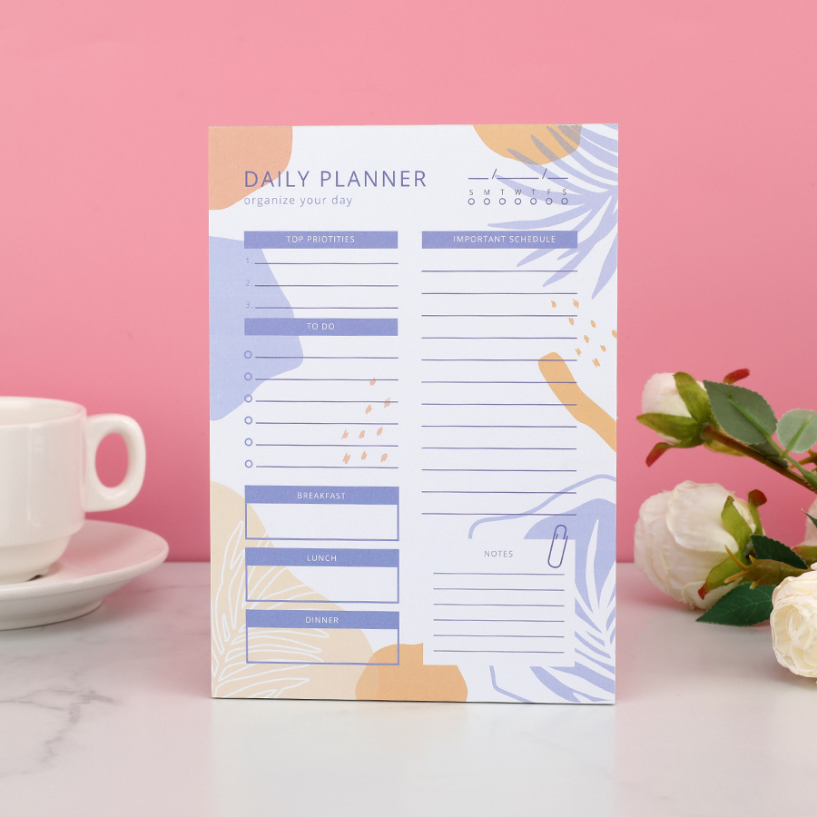 Personalized Custom Printing Undated Daily Monthly Planner Memo Pad Tear-off Sheets To-do List Note Pad Notepad